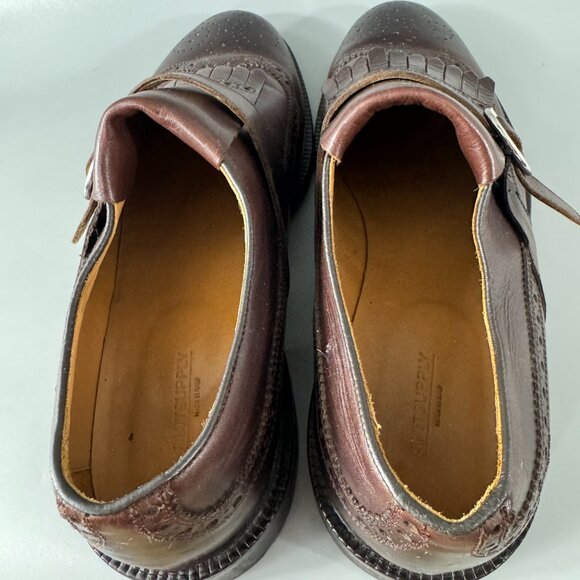 Suitsupply Kitty Monk Brown Leather Loafer Shoes, Size 45 main image 5